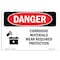 Signmission OSHA Danger, Corrosive Materials Wear Required Protection, 10in X 7in Decal, 10" W, 7" H, Landscape OS-DS-D-710-L-1107 - alternate 1